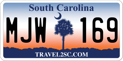 SC license plate MJW169