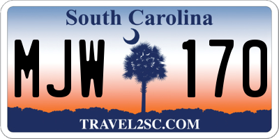 SC license plate MJW170