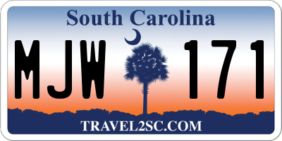 SC license plate MJW171