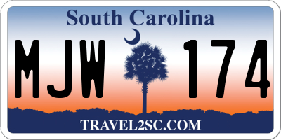 SC license plate MJW174