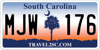 SC license plate MJW176