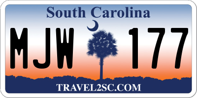 SC license plate MJW177