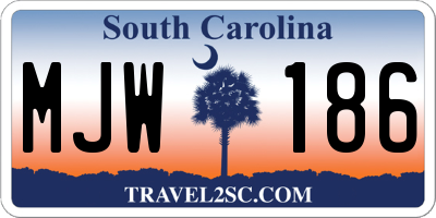 SC license plate MJW186