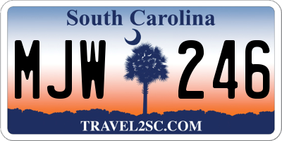 SC license plate MJW246
