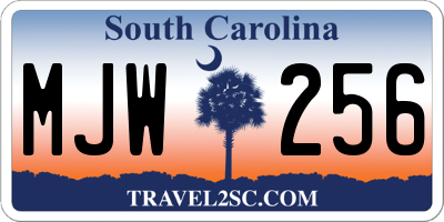 SC license plate MJW256