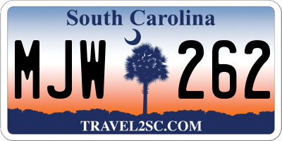 SC license plate MJW262