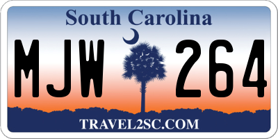 SC license plate MJW264