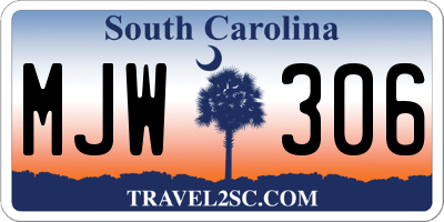 SC license plate MJW306