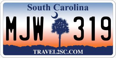 SC license plate MJW319
