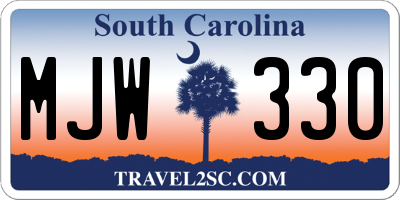SC license plate MJW330