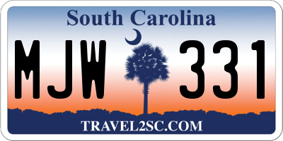 SC license plate MJW331