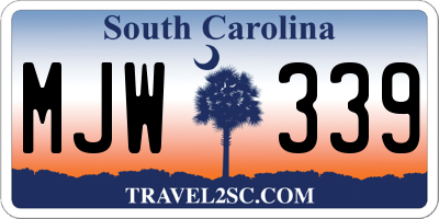 SC license plate MJW339
