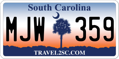SC license plate MJW359