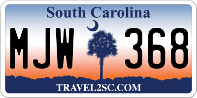 SC license plate MJW368
