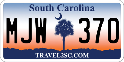 SC license plate MJW370