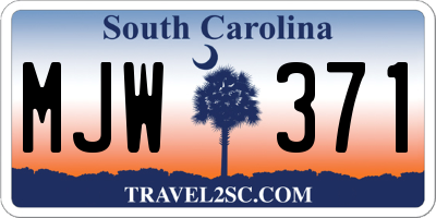 SC license plate MJW371