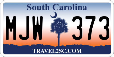 SC license plate MJW373