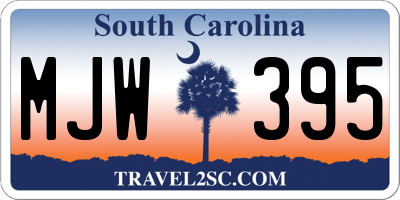 SC license plate MJW395