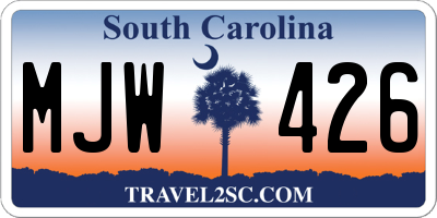 SC license plate MJW426