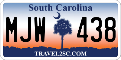 SC license plate MJW438