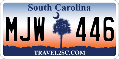 SC license plate MJW446