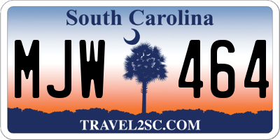 SC license plate MJW464