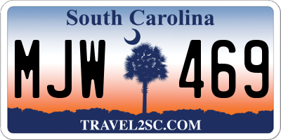 SC license plate MJW469