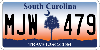 SC license plate MJW479
