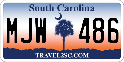 SC license plate MJW486