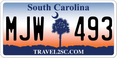 SC license plate MJW493