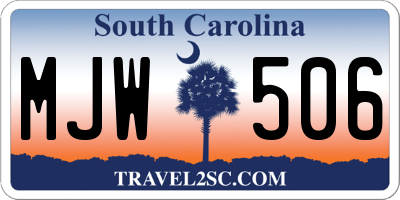 SC license plate MJW506