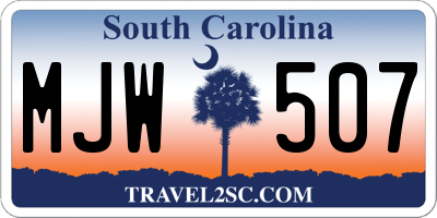 SC license plate MJW507