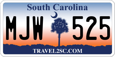 SC license plate MJW525
