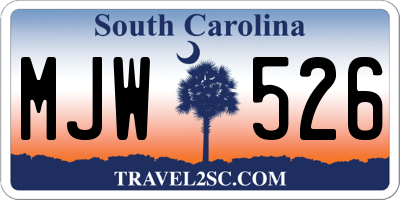 SC license plate MJW526