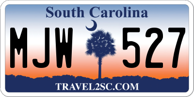 SC license plate MJW527