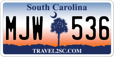 SC license plate MJW536