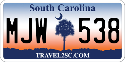 SC license plate MJW538
