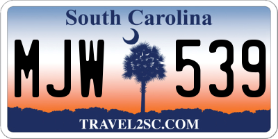 SC license plate MJW539