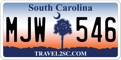 SC license plate MJW546