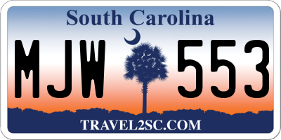 SC license plate MJW553
