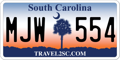 SC license plate MJW554