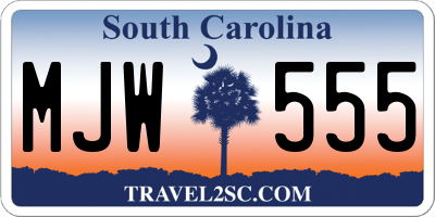 SC license plate MJW555