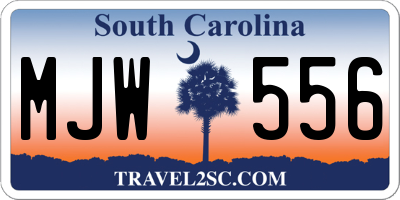 SC license plate MJW556