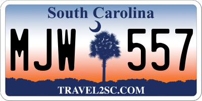 SC license plate MJW557