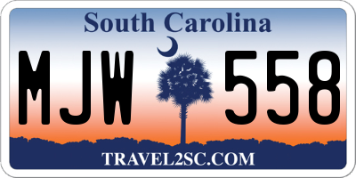 SC license plate MJW558