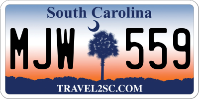 SC license plate MJW559