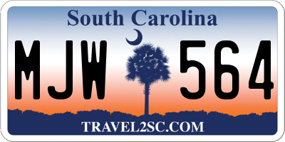SC license plate MJW564