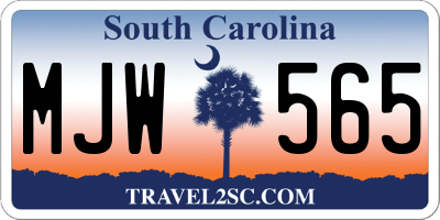 SC license plate MJW565