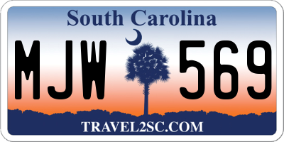 SC license plate MJW569