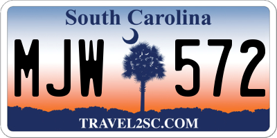 SC license plate MJW572
